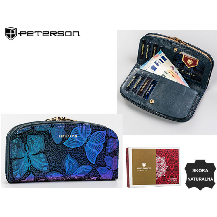PETERSON PTN 42123-ONBF RFID bőr pénztárca