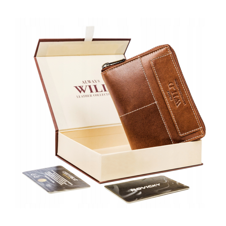 Férfi bőr pénztárca N4Z-HWM Brown