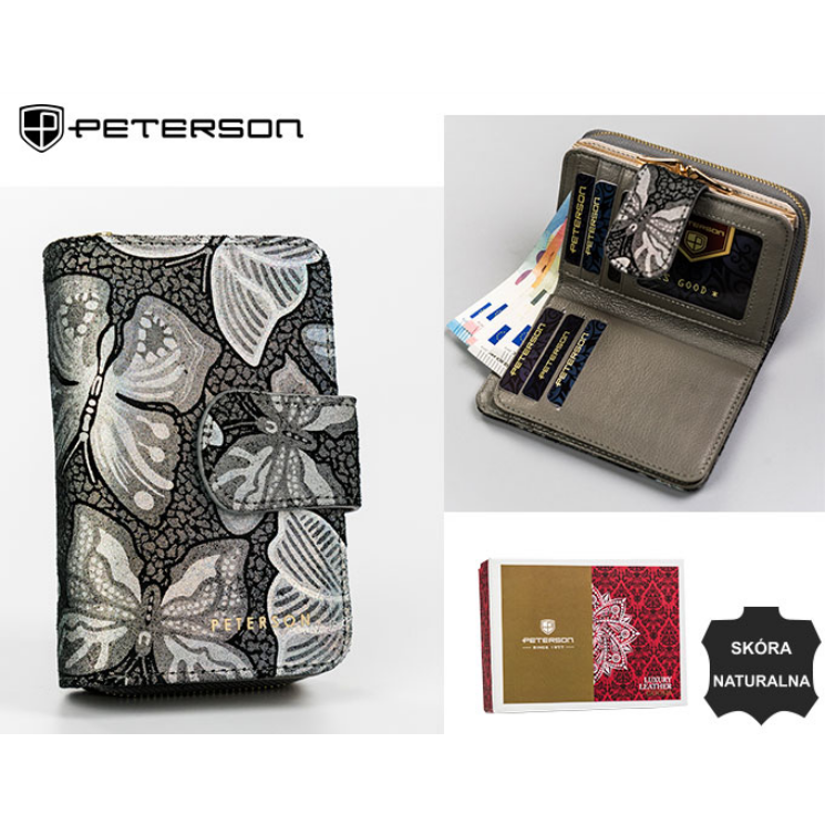 Bőr RFID pénztárca PETERSON PTN 425214-ONBF