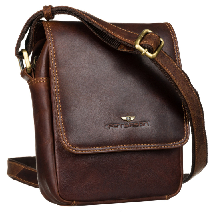 Férfi bőrtáska PTN TB-708-COM Cognac