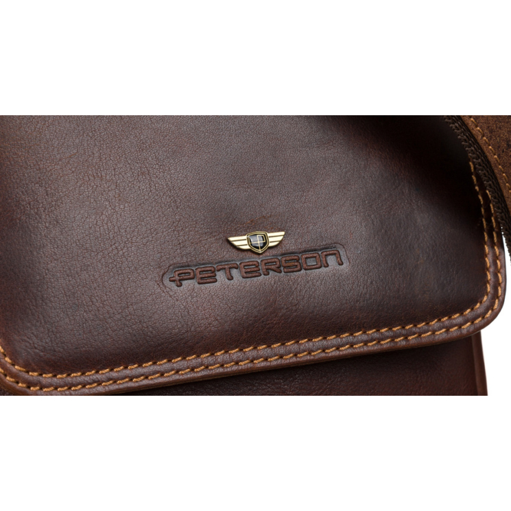 Férfi bőrtáska PTN TB-708-COM Cognac
