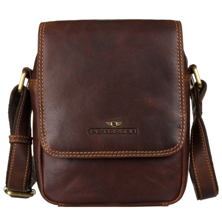 Férfi bőrtáska PTN TB-708-COM Cognac