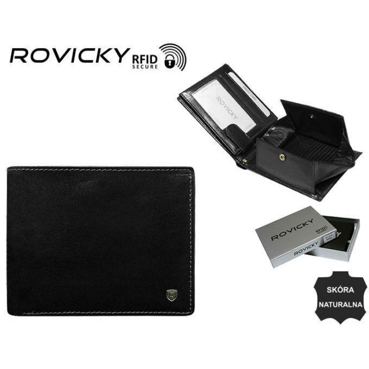 RFID bőrtárca ROVICKY N61-RVT D.Barna