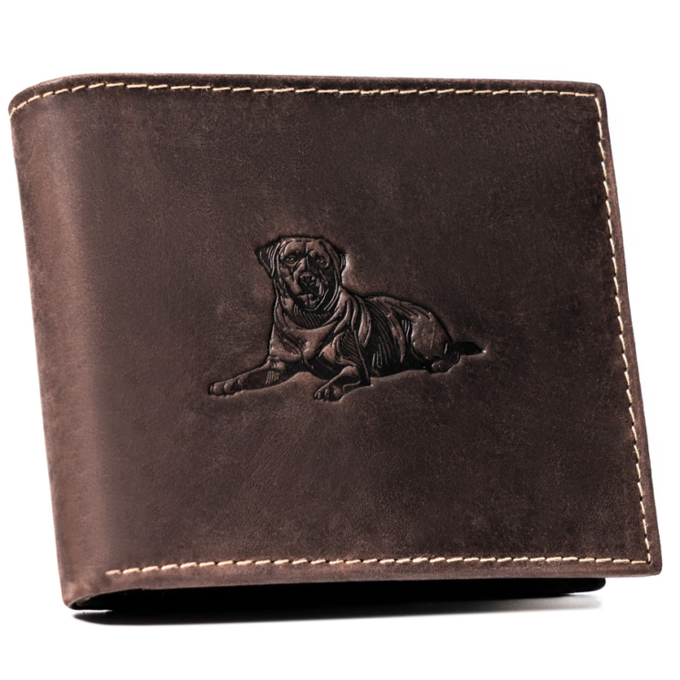 Férfi bőr pénztárca kutya képpel RFID N992-CHM-DOG-1 Barna N992-CHM-DOG-1 Barna