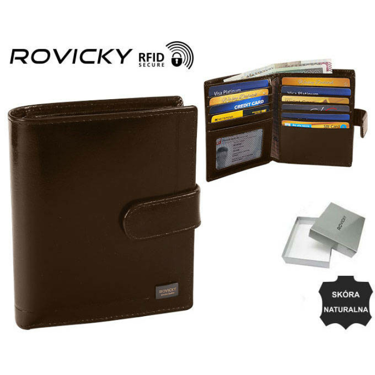 ROVICKY bőr RFID pénztárca PC-106L-BAR