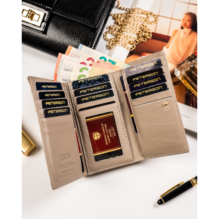 PETERSON PTN 42108-SBR RFID bőr pénztárca