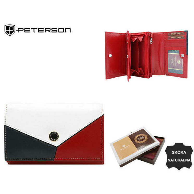 RFID bőr pénztárca PETERSON PTN RD-22-GCL-Y