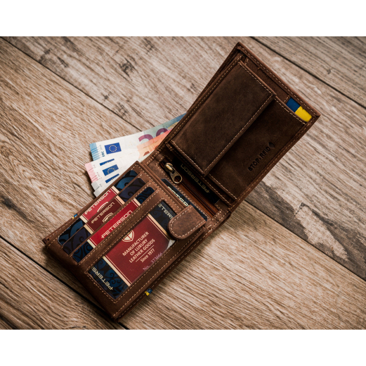 PETERSON PTN 304-P-UP UA RFID bőr pénztárca