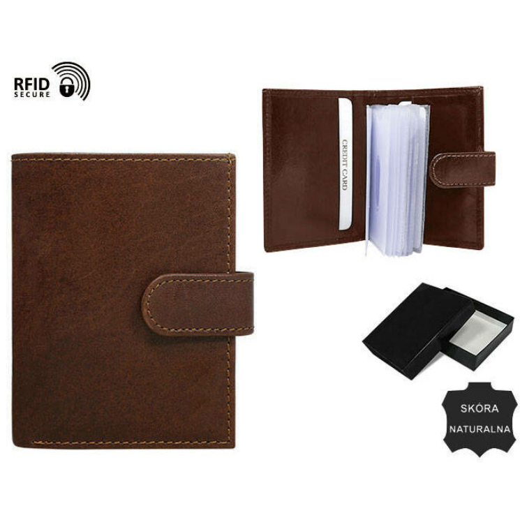 Bőr kártya tok TW-04-VT-NL BROWN