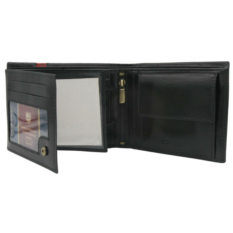 Férfi bőr pénztárca PTN N992-VTP BL-RED