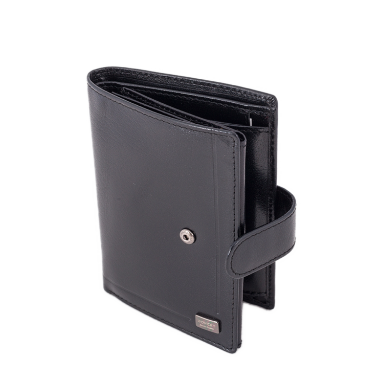 ROVICKY PC-101L-BAR FEKETE RFID bőr pénztárca