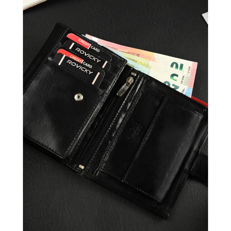 RFID bőr pénztárca RONALDO N104L-VT