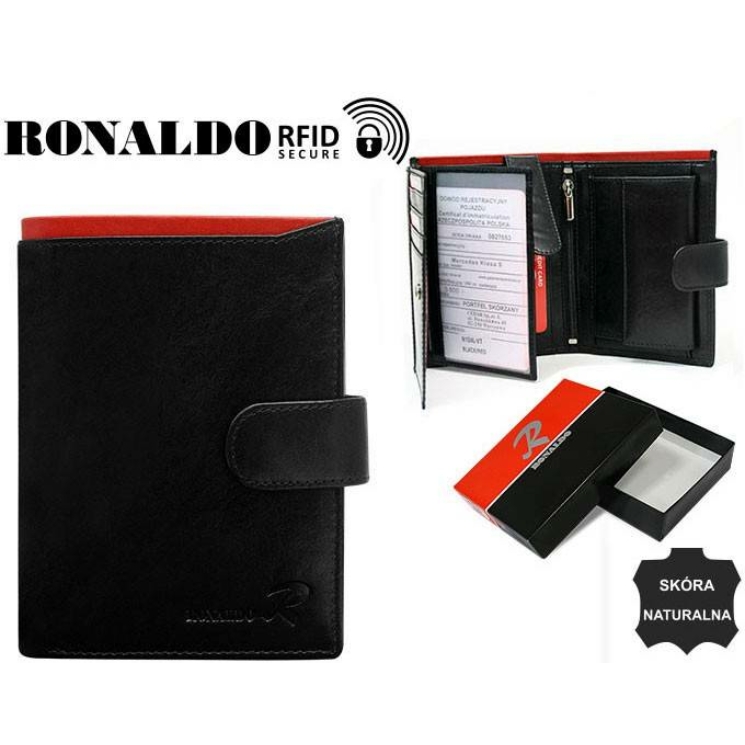 RFID bőr pénztárca RONALDO N104L-VT