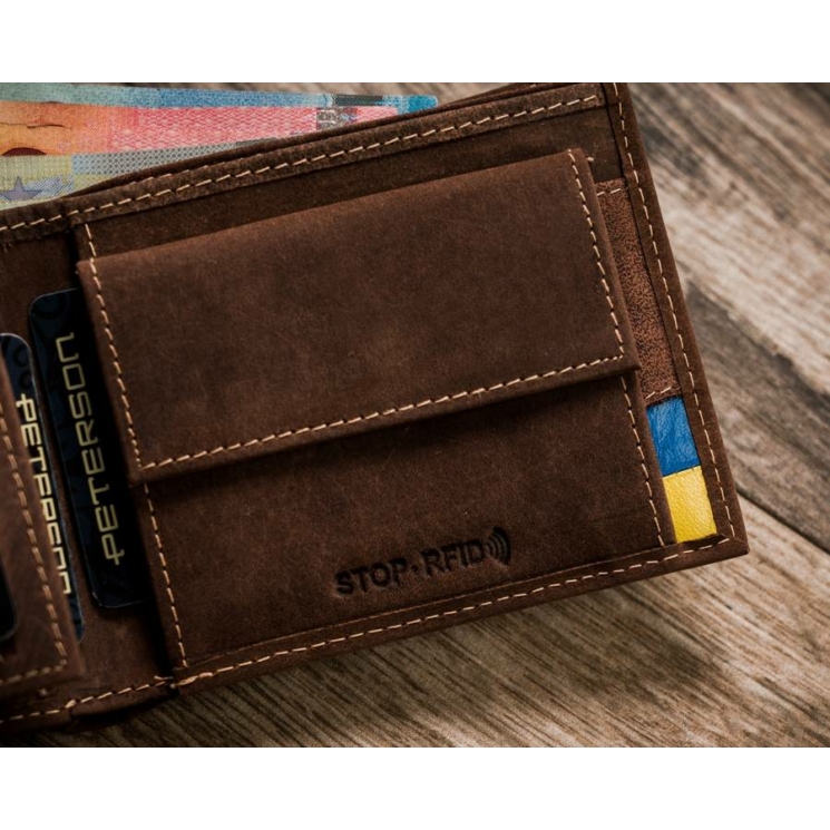 PETERSON PTN 1517-P-UP UA RFID bőr pénztárca