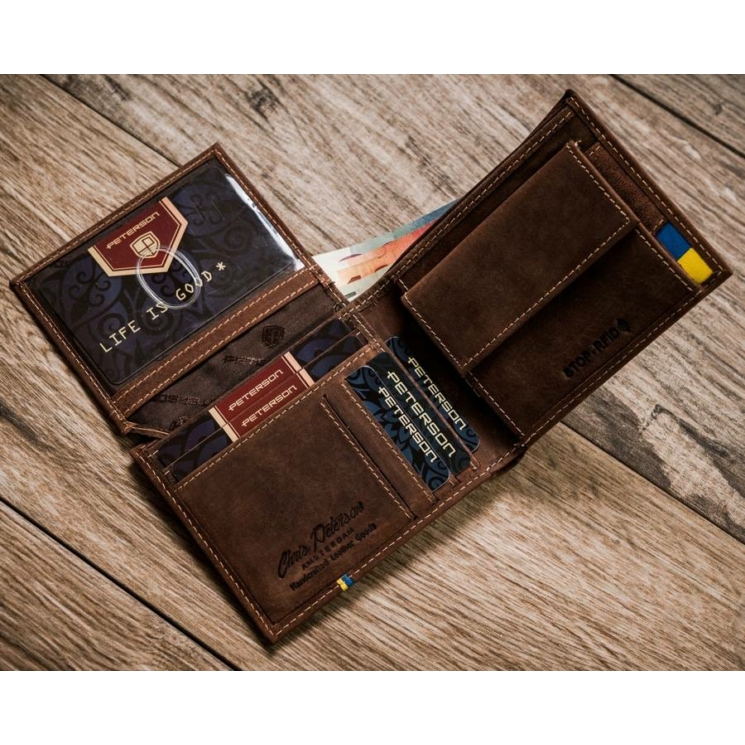 PETERSON PTN 1517-P-UP UA RFID bőr pénztárca
