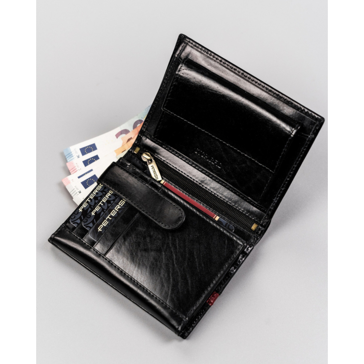 Férfi bőrtárca PTN N104-VTP BL-RED