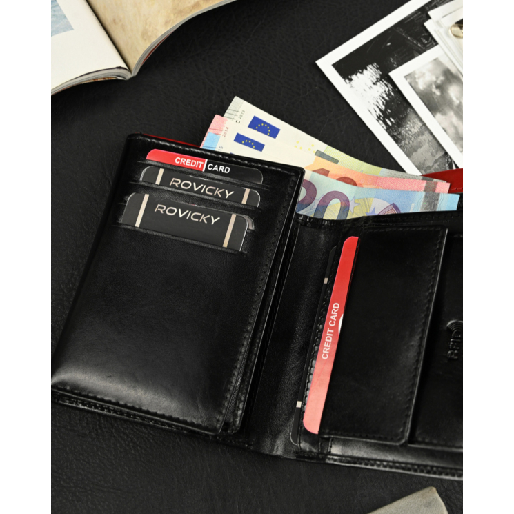 RFID bőr pénztárca RONALDO D1072-VT