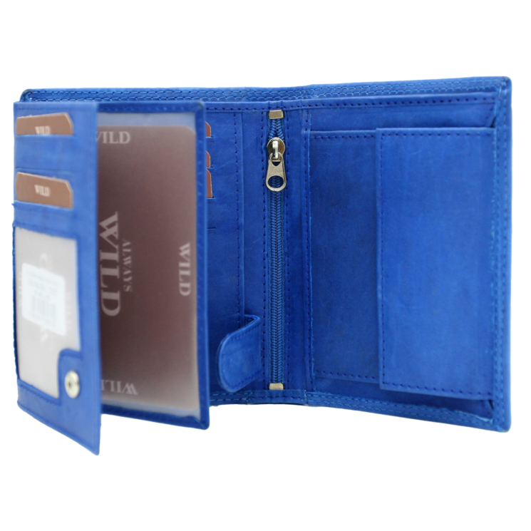 Férfi bőr pénztárca AW-N4-MAL R.Blue