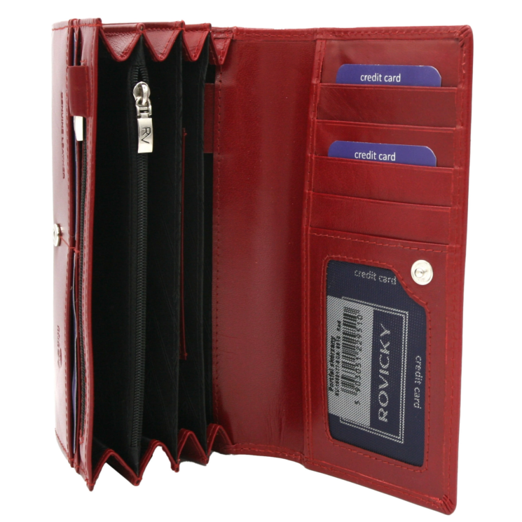 Női bőr pénztárca RV-1680177-BCA Piros