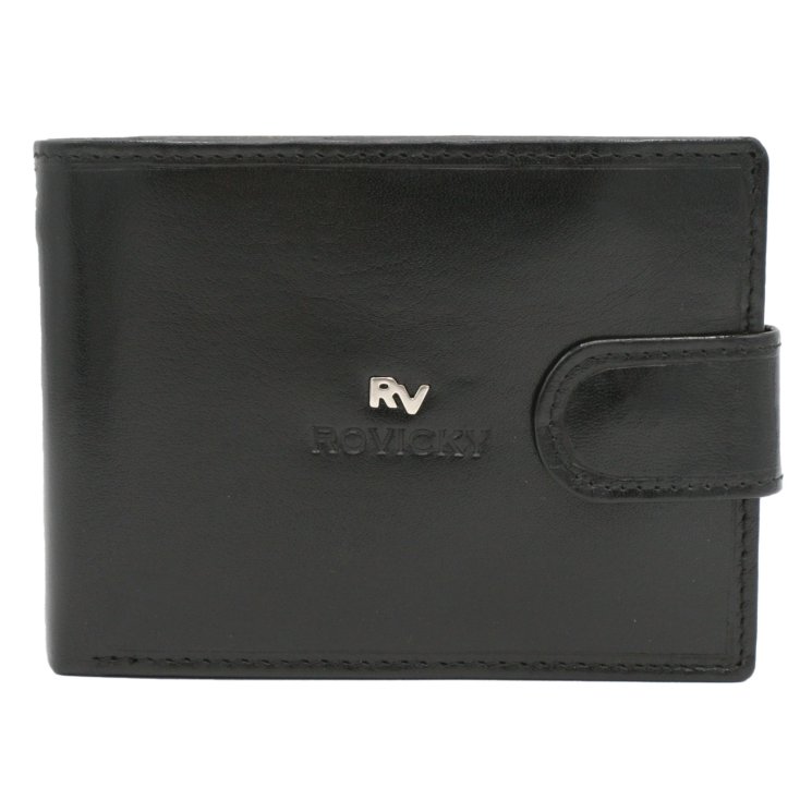 RFID bőr pénztárca ROVICKY RV-7680286-9-BCA FEKETE