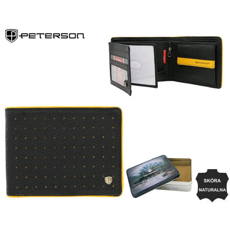Peterson pénztárca PTN 304.03 FEKETE+SÁRGA