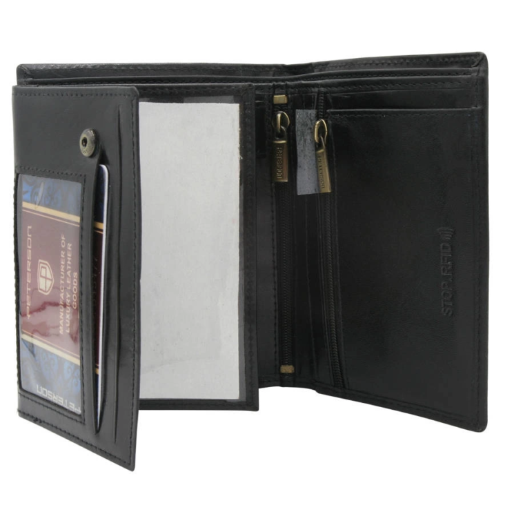 Férfi bőr pénztárca PTN N575-VT BLACK