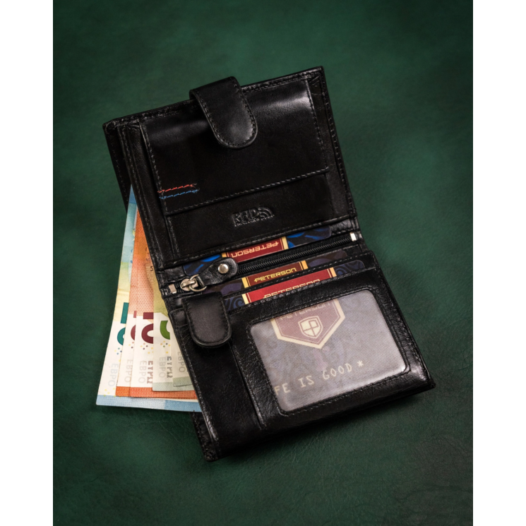Ajándékcsomag: bőrtárca és kulcstartó PETERSON PTN SET-M-1549L-KCS