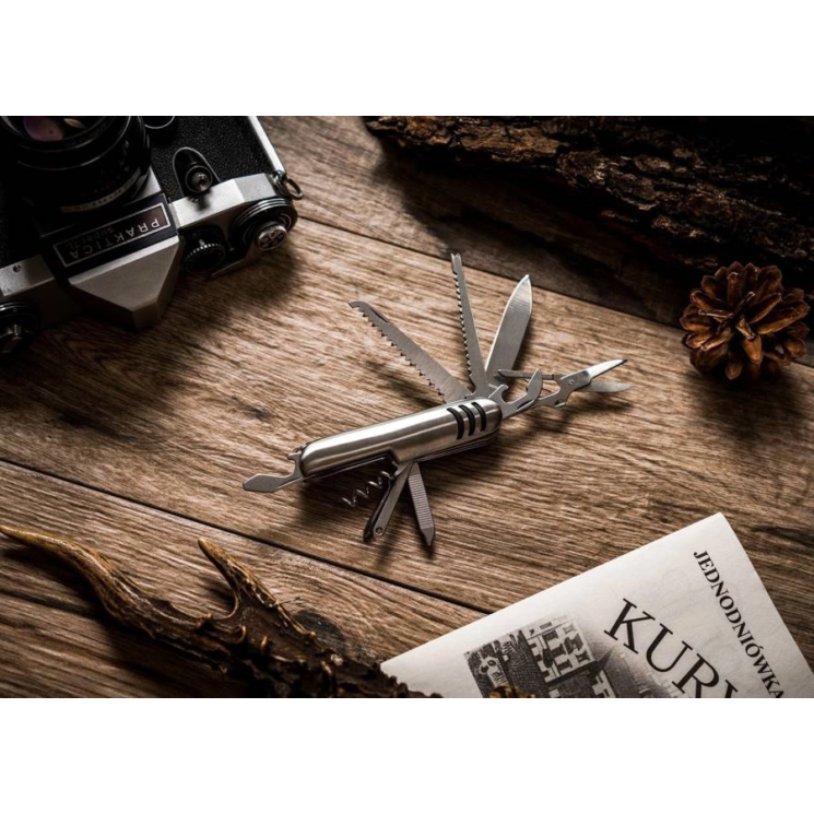 Peterson PTN S22-10 SILVER rozsdamentes acél multifunkciós zsebkés