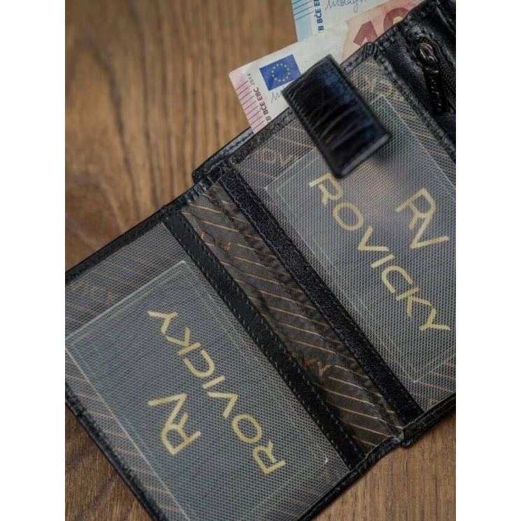 ROVICKY bőr RFID pénztárca PC-104L-BAR Barna
