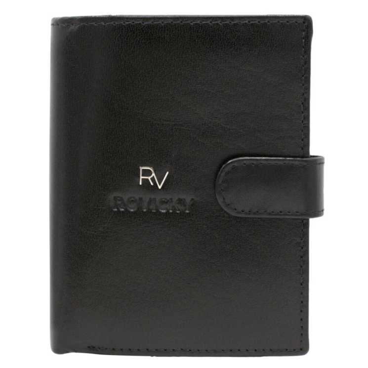 Bőr pénztárca RV-75699-9-L-BCA fekete