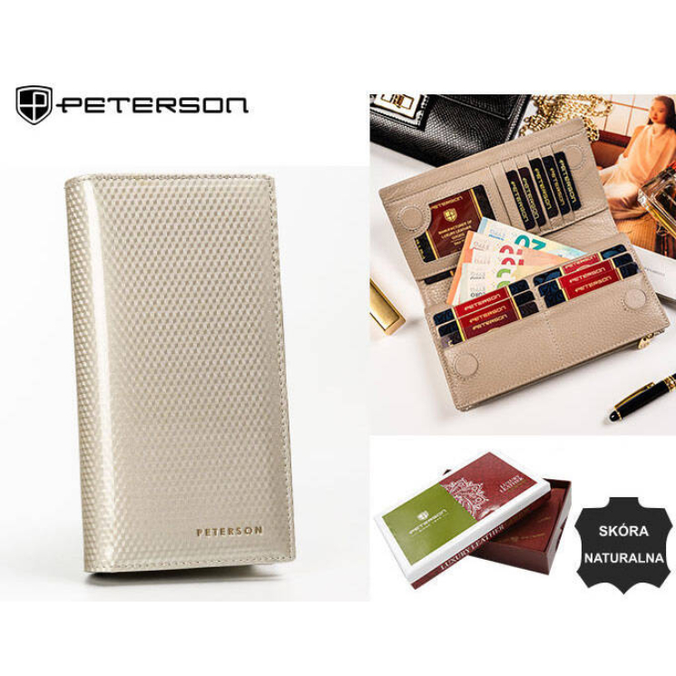 PETERSON PTN 421431-SBR RFID bőr pénztárca