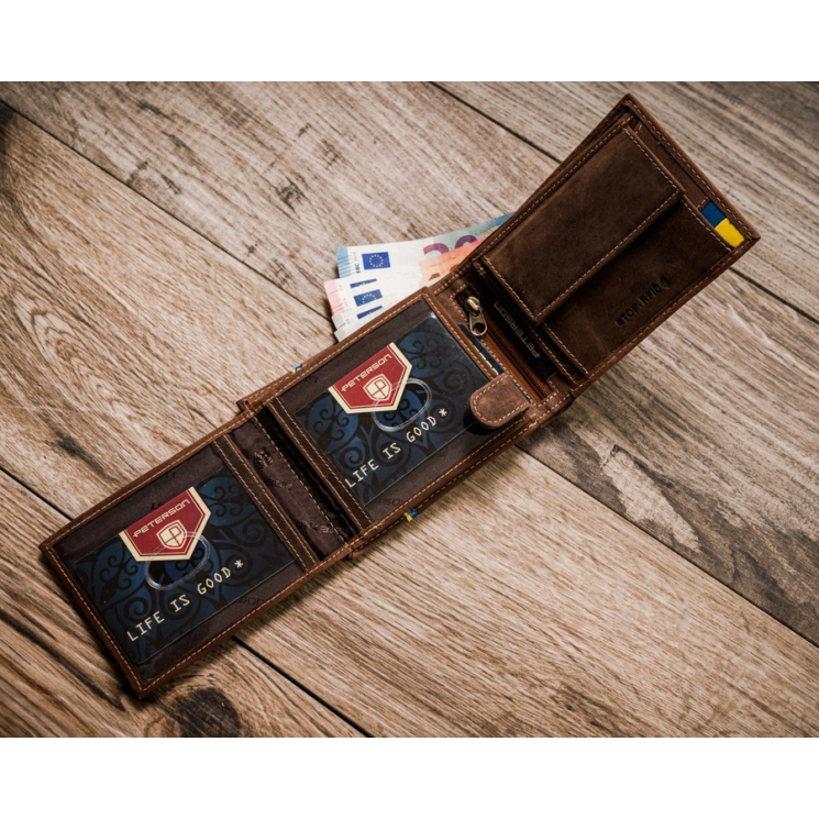 PETERSON PTN 304-P-UP UA RFID bőr pénztárca
