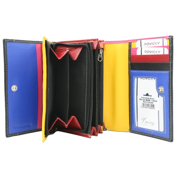 Női bőr pénztárca RD-22-NDM Multi Red
