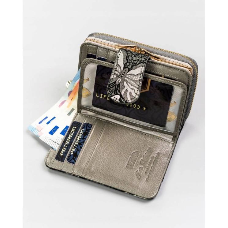 Bőr RFID pénztárca PETERSON PTN 425214-ONBF