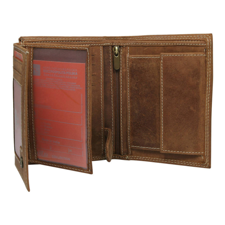 Férfi bőr pénztárca N4-CHM-NL BOX-9103 Cognac