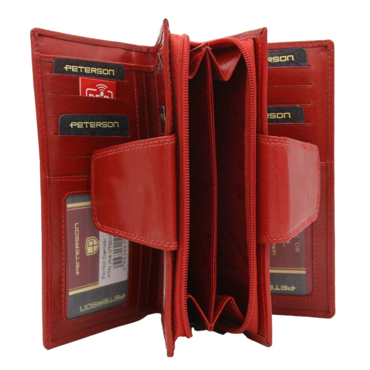 PETERSON PTN 204-VTBD RFID bőr pénztárca