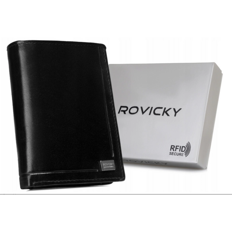 RFID bőr pénztárca CPR-125-BAR Fekete