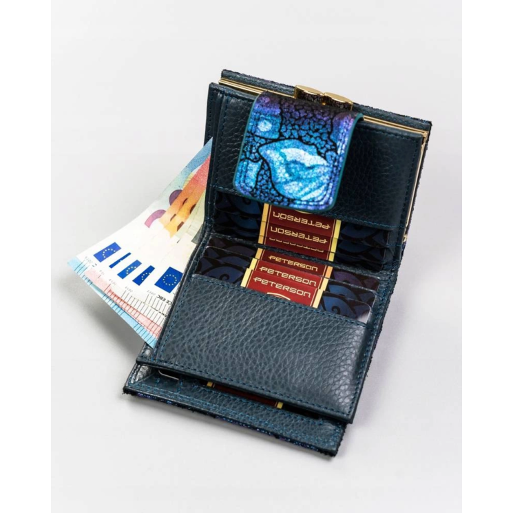 PETERSON bőr RFID pénztárca PTN 42329-ONBF Szürke