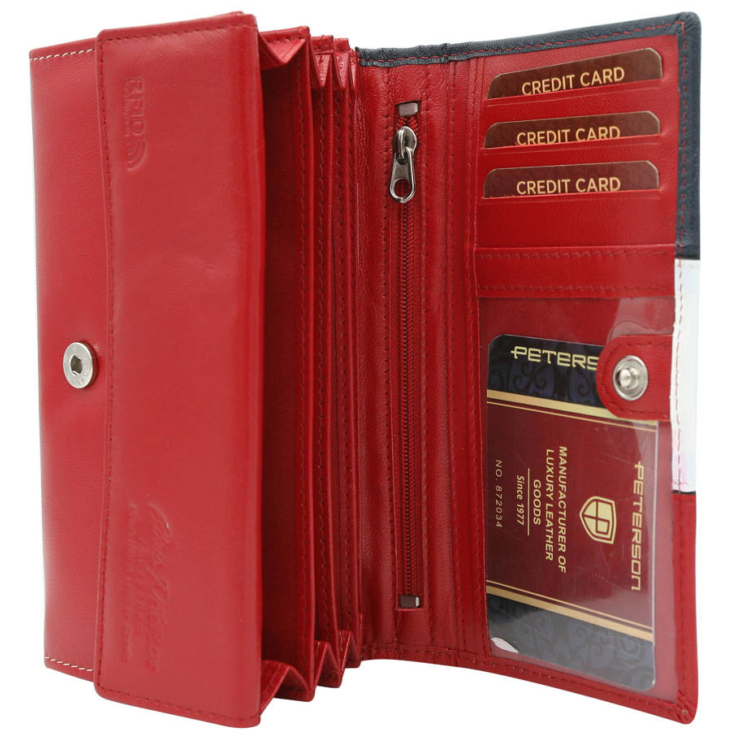 PETERSON PTN RD-08-GCL-S RFID bőr pénztárca