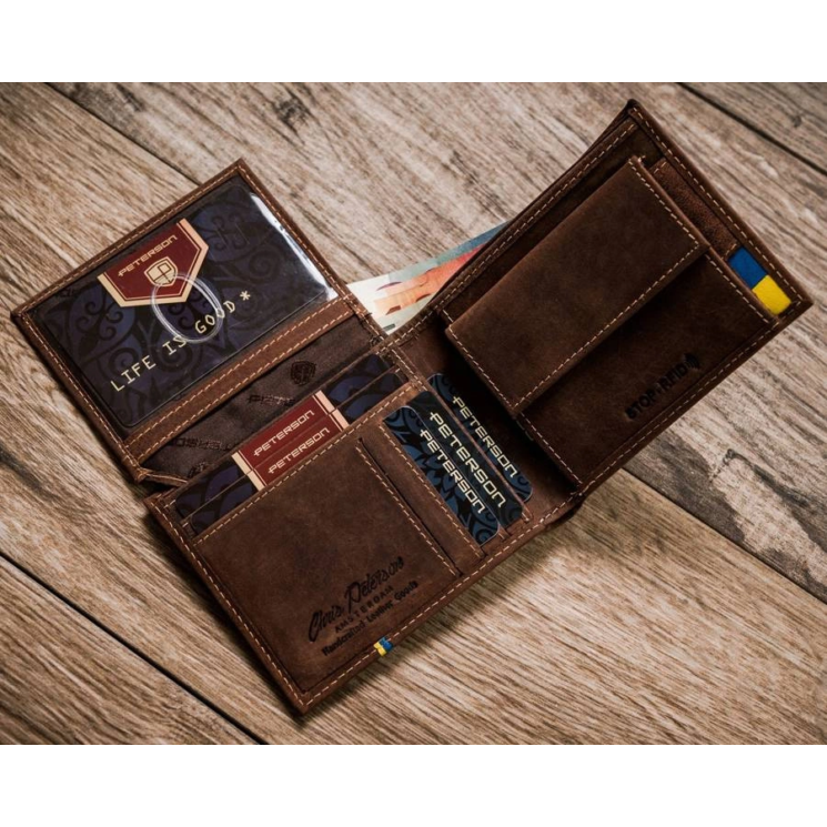 PETERSON PTN 1517-P-UP UA RFID bőr pénztárca