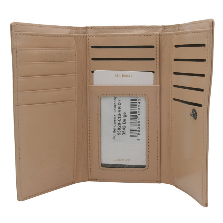 Női bőr pénztárca 55020-CIS-3542 BEIGE