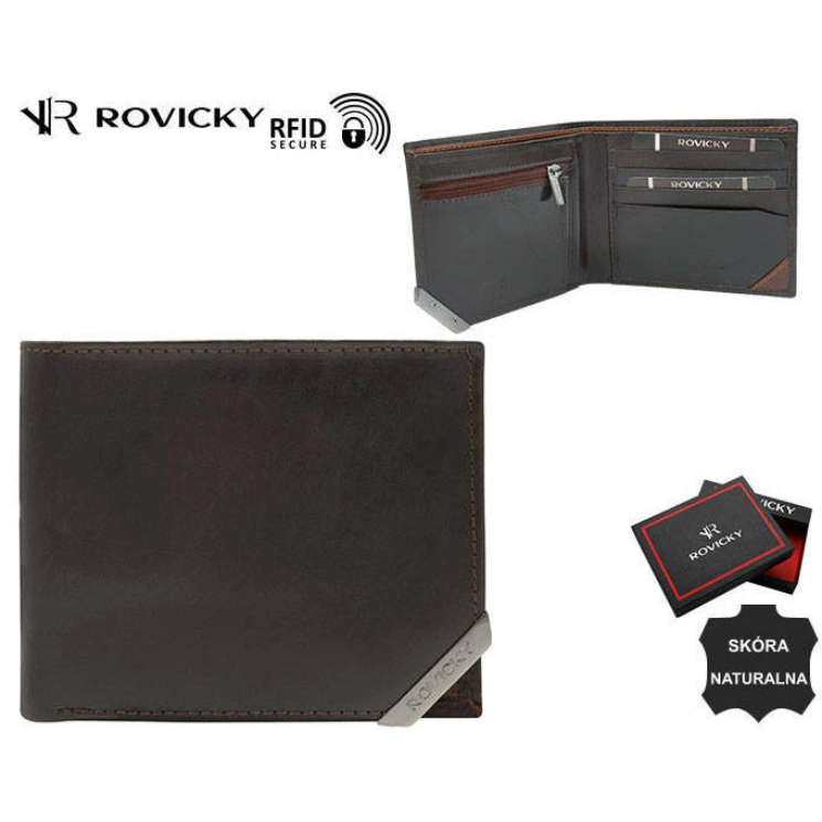 ROVICKY RFID bőr pénztárca N993-RVTM-GN
