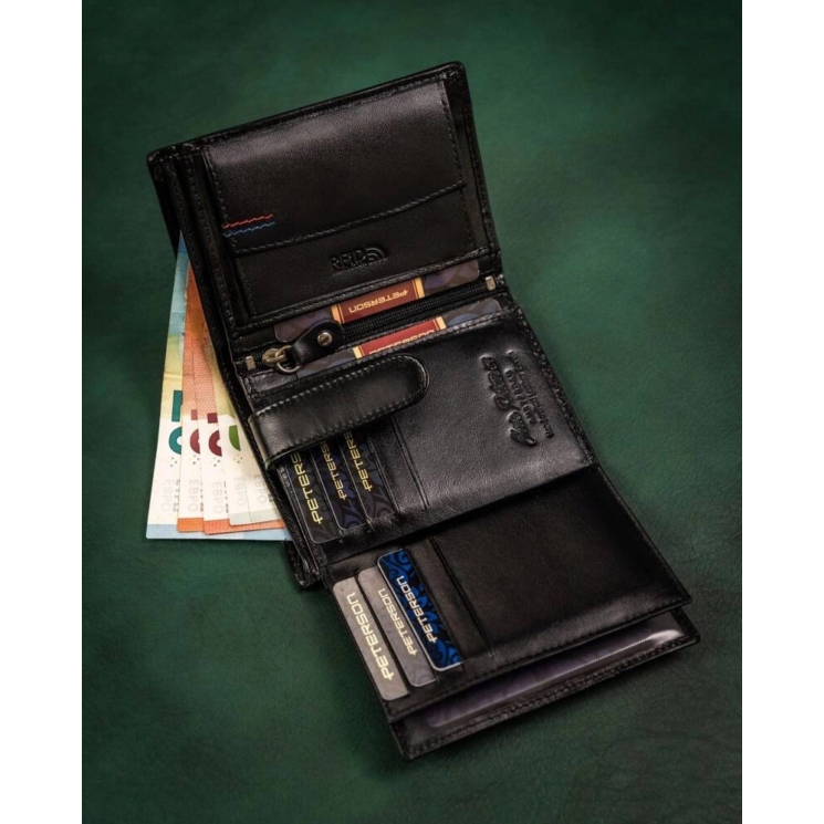 Ajándékcsomag: bőrtárca és kulcstartó PETERSON PTN SET-M-1542-KCS