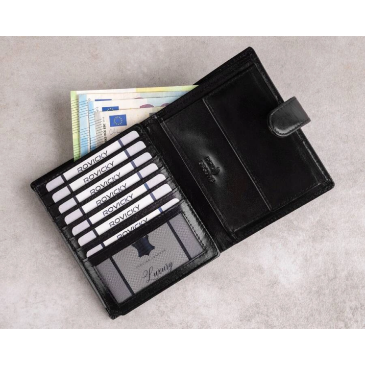 RFID bőr pénztárca PC-108L-BAR Barna