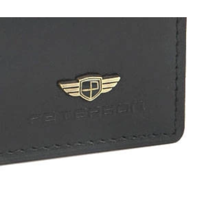 PETERSON PTN 317Z 2-1-1 FEKETE RFID bőr pénztárca