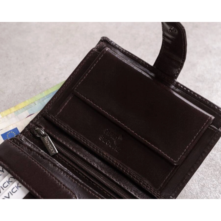 ROVICKY bőr RFID pénztárca PC-104L-BAR Barna
