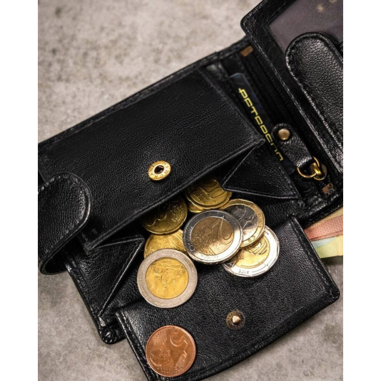 Ajándékcsomag: bőrtárca és kulcstartó PETERSON PTN SET-M-1549L-GVT