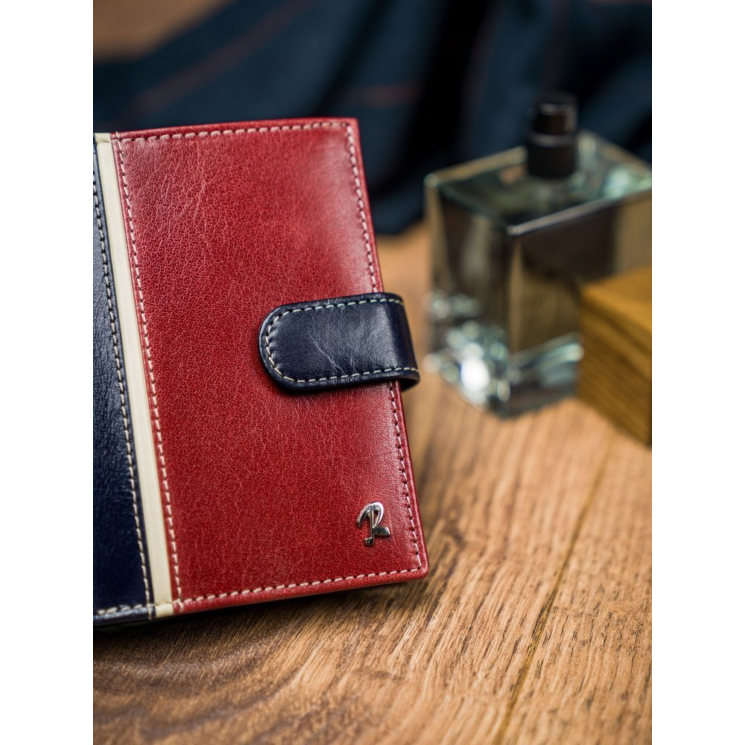 ROVICKY 326L-RBA-D Navy+Red RFID bőr pénztárca