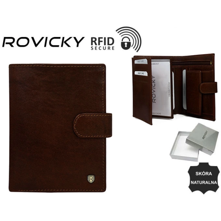 Férfi bőr pénztárca D1072L-RVT D.Brown