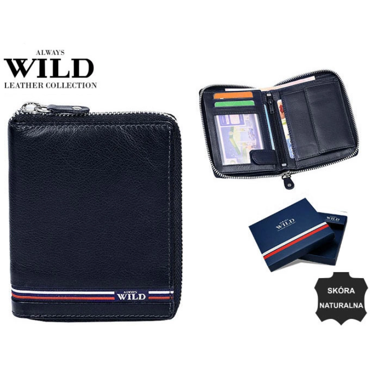 RFID bőrtárca ALWAYS WILD N4Z-GV Tengerészkék